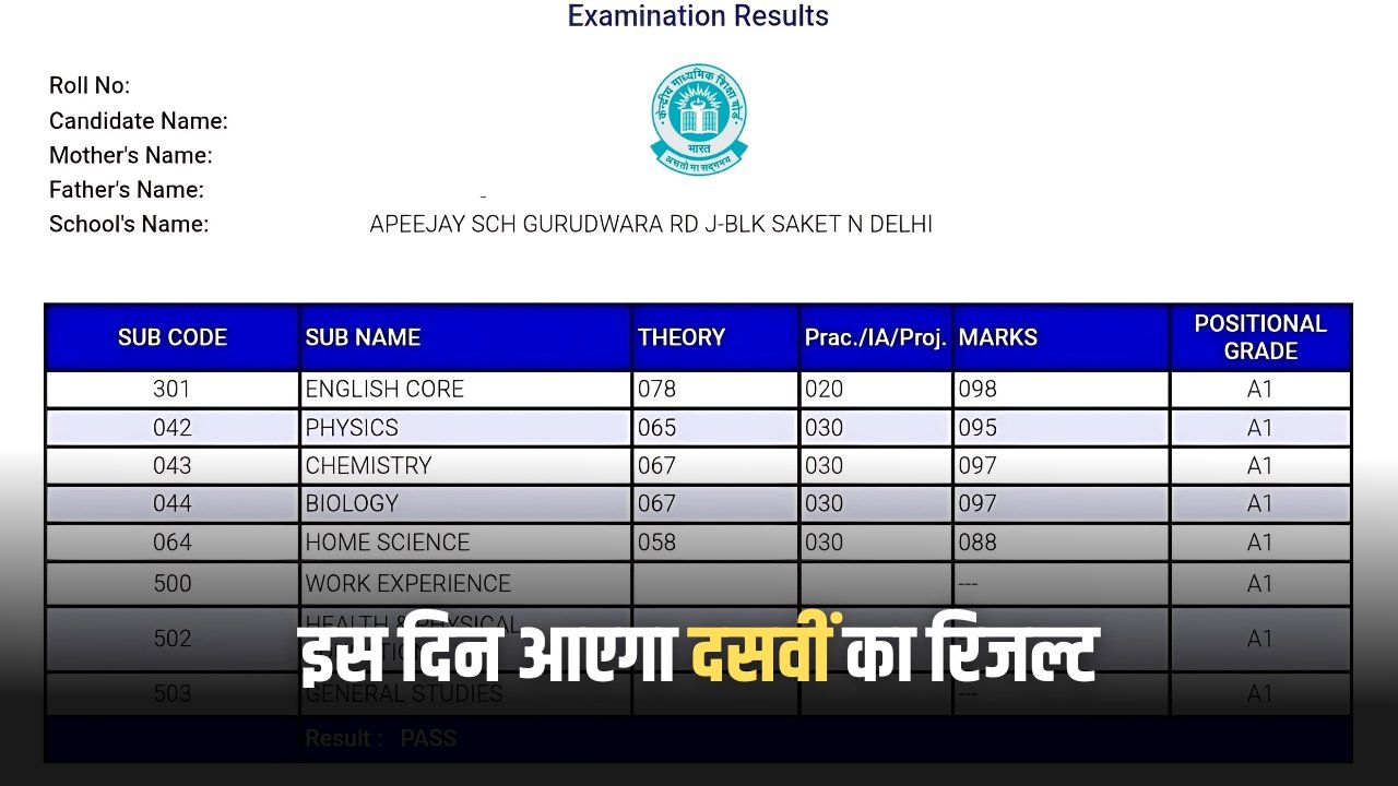 CBSE 10th Result 2025: इस दिन आएगा दसवीं का रिजल्ट, अब मोबाइल से ऐसे चेक करें अपना रिजल्ट